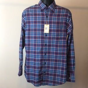 NWT - NEW Crown Sport Plaid Long-Sleeved Button-Up